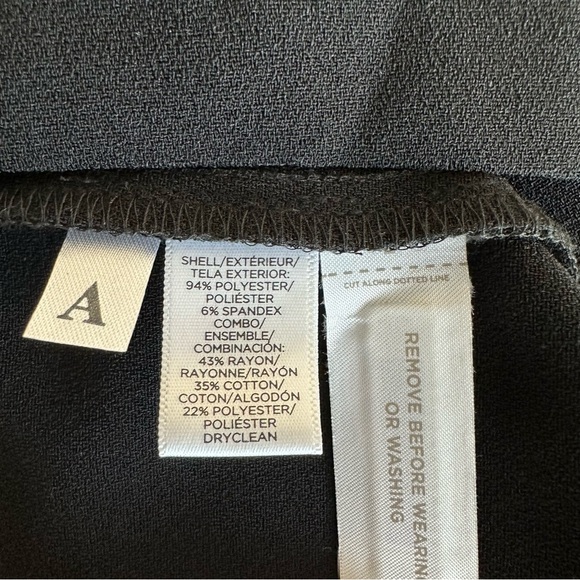 NWT LOFT black and gray raglan striped sleeves shift dress - Picture 6 of 8